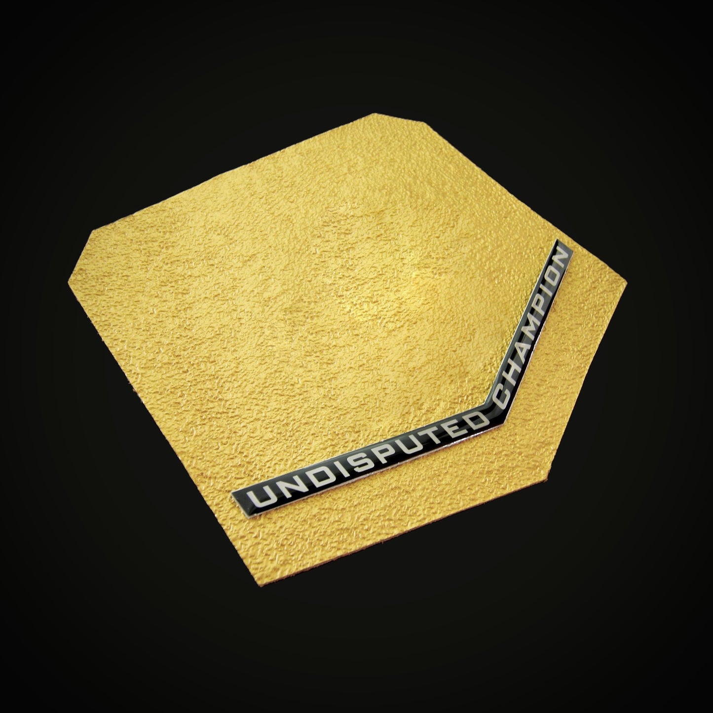 Gold-Textured Leather Patch Insert and Undisputed Championship Title Banner Set